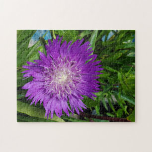 Lila Blume Puzzle