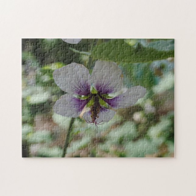Lila Blume Puzzle (Horizontal)