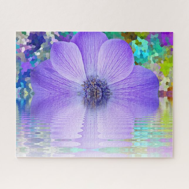 Lila Blume Puzzle (Horizontal)
