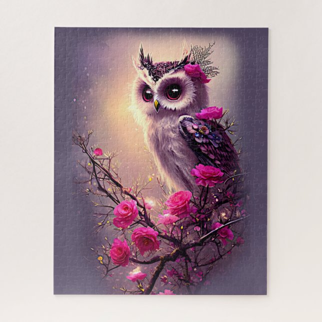 Lila Blume Puzzle (Vertikal)