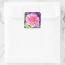 Lila Blume Quadratischer Aufkleber