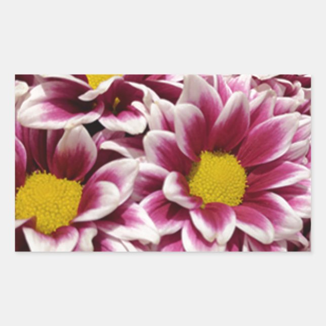 Lila Blume Rechteckiger Aufkleber (Vorderseite)