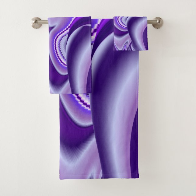 Lila Blume Regenbogen Träume Badhandtuch Set (Insitu)