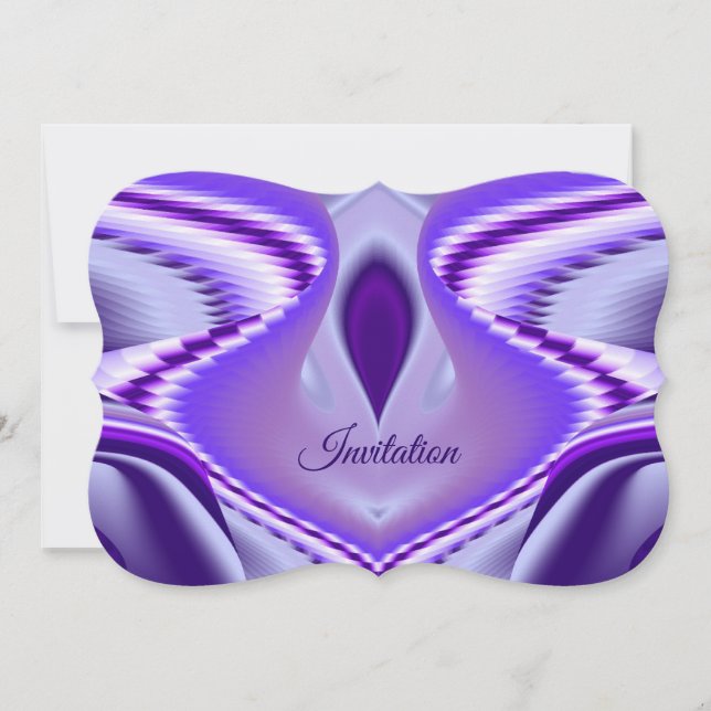 Lila Blume Regenbogen Träume Einladung (Vorderseite)