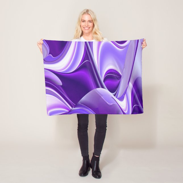 Lila Blume Regenbogen Träume Fleecedecke (Beispiel)