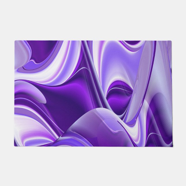 Lila Blume Regenbogen Träume Fußmatte (Vorderseite)