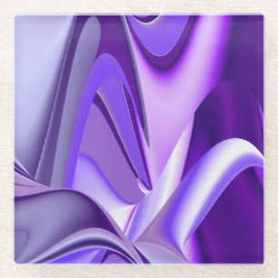 Lila Blume Regenbogen Träume Glasuntersetzer