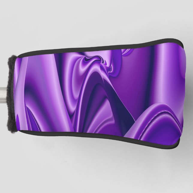 Lila Blume Regenbogen Träume Golf Headcover (Vorderseite)