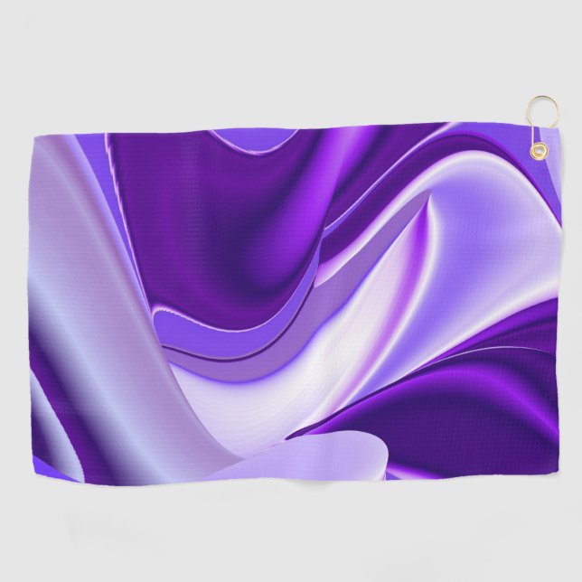 Lila Blume Regenbogen Träume Golfhandtuch (Horizontal)