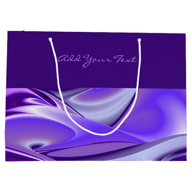 Lila Blume Regenbogen Träume Große Geschenktüte (Rückseite)