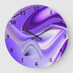 Lila Blume Regenbogen Träume Große Wanduhr