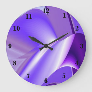 Lila Blume Regenbogen Träume Große Wanduhr