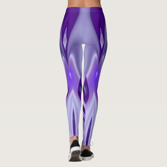 Lila Blume Regenbogen Träume Leggings (Rückseite)