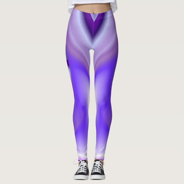 Lila Blume Regenbogen Träume Leggings (Vorderseite)