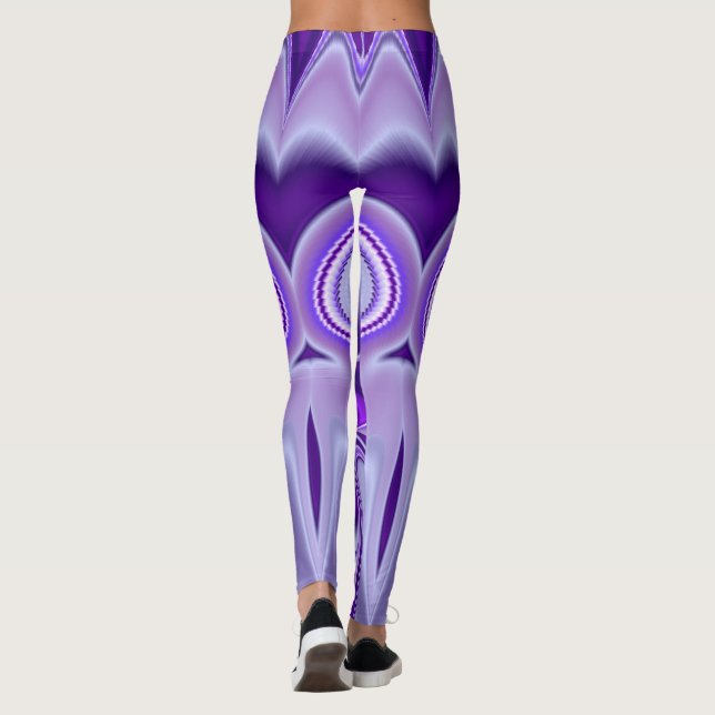 Lila Blume Regenbogen Träume Leggings (Rückseite)
