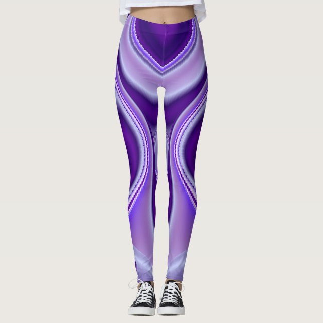 Lila Blume Regenbogen Träume Leggings (Vorderseite)