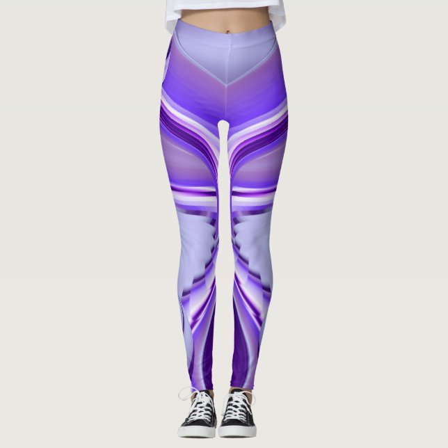 Lila Blume Regenbogen Träume Leggings (Vorderseite)