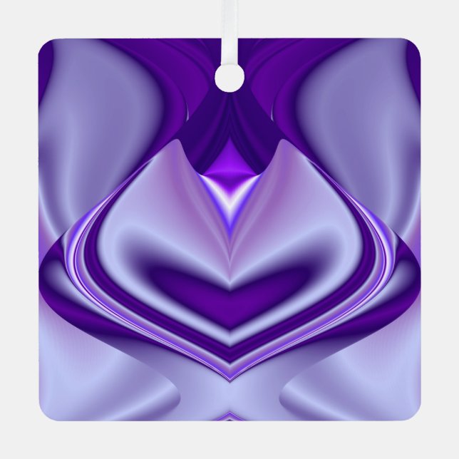 Lila Blume Regenbogen Träume Ornament Aus Metall (Vorderseite)