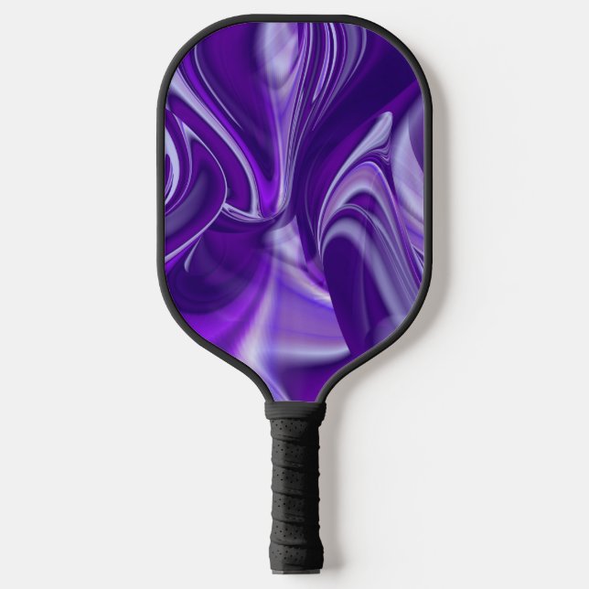 Lila Blume Regenbogen Träume Pickleball Schläger (Vorderseite)