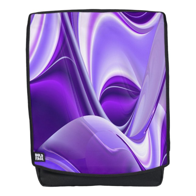Lila Blume Regenbogen Träume Rucksack (Vorderseite)