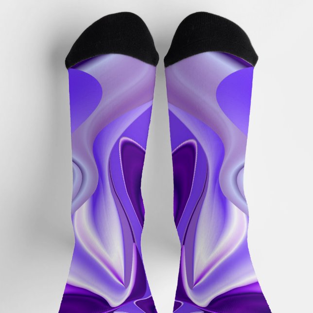 Lila Blume Regenbogen Träume Socken (Oben)