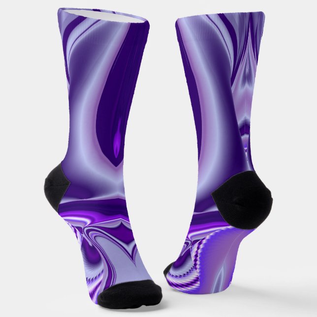 Lila Blume Regenbogen Träume Socken (Gewinkelt)