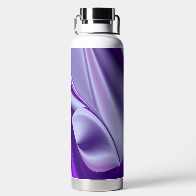 Lila Blume Regenbogen Träume Trinkflasche (Rückseite)
