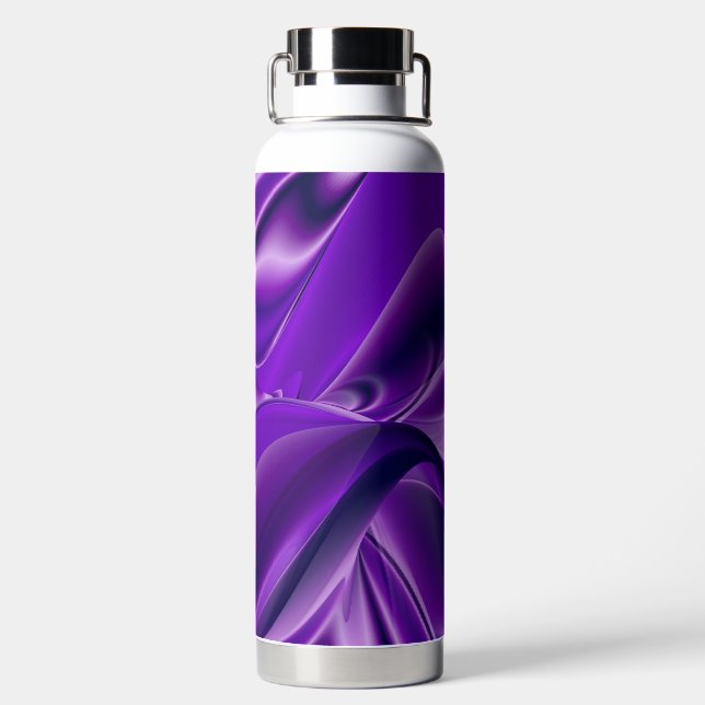 Lila Blume Regenbogen Träume Trinkflasche (Rückseite)