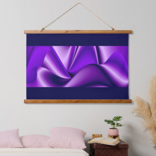 Lila Blume Regenbogen Träume Wandteppich Mit Holzrahmen