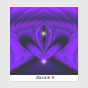 Lila Blume Regenbogenträume, zwei Sterne Aufkleber