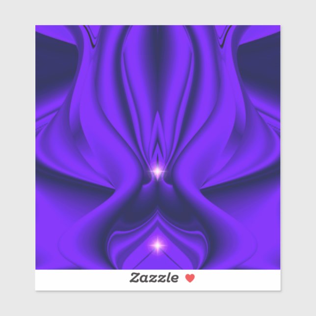 Lila Blume Regenbogenträume, zwei Sterne Aufkleber (Blatt)