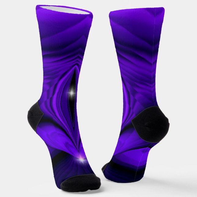 Lila Blume Regenbogenträume, Zwei Sterne Socken (Gewinkelt)