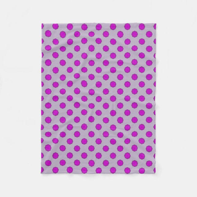 Lila Blume Ribbon von Kenneth Yoncich Fleecedecke (Vorderseite)