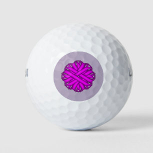 Lila Blume Ribbon von Kenneth Yoncich Golfball
