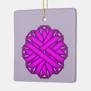 Lila Blume Ribbon von Kenneth Yoncich Keramikornament
