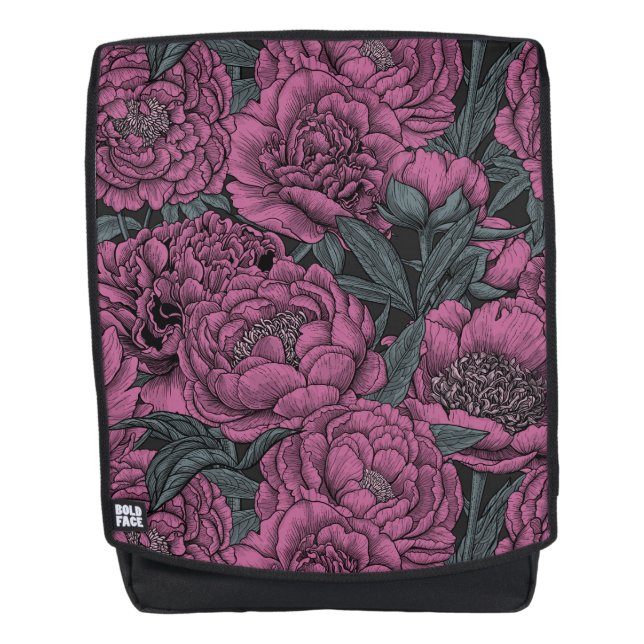 Lila Blume Rucksack (Vorderseite)