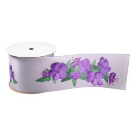 Lila Blume Satinband