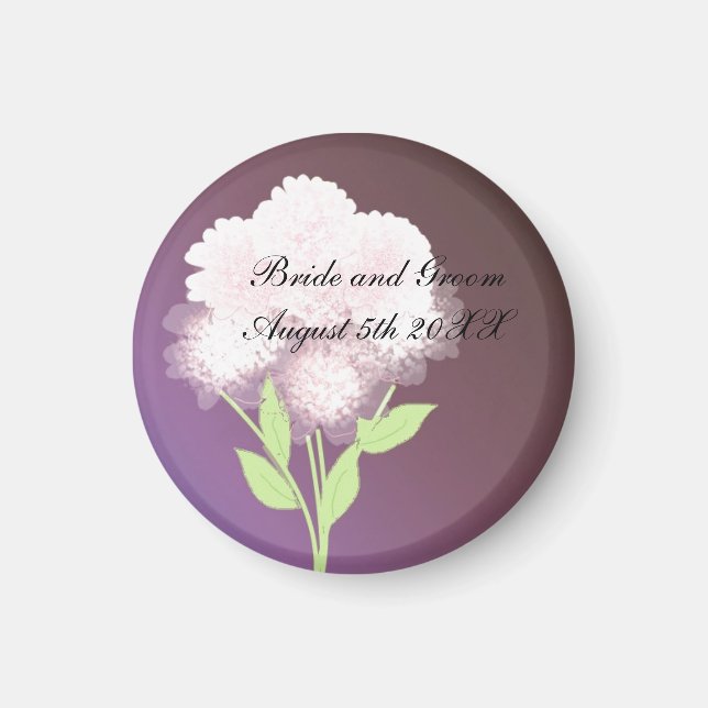 Lila Blume Save the Date Magnet (Vorne)