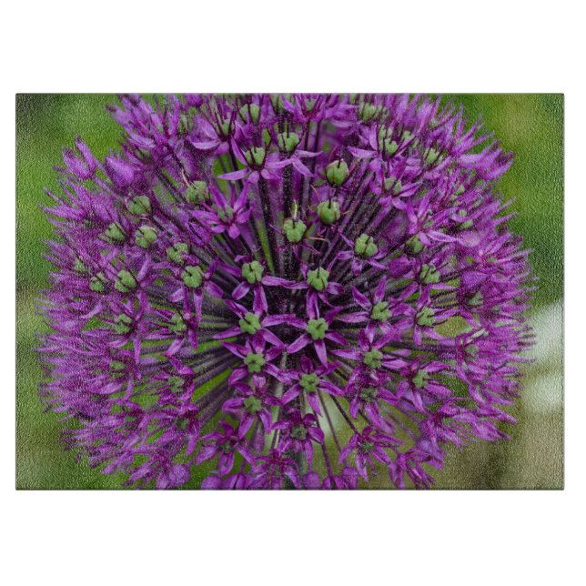 Lila Blume Schneidebrett (Vorderseite)