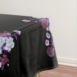 LILA-BLUME, SCHWARZER HINTERGRUND TISCHDECKE