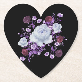 LILA-BLUME, SCHWARZER HINTERGRUND UNTERSETZER