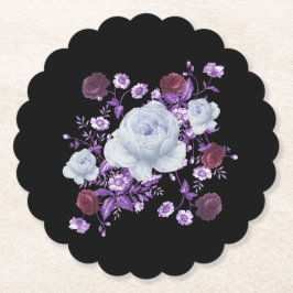 LILA-BLUME, SCHWARZER HINTERGRUND UNTERSETZER