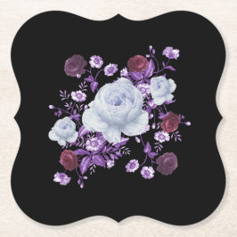 LILA-BLUME, SCHWARZER HINTERGRUND UNTERSETZER