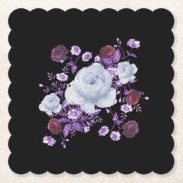 LILA-BLUME, SCHWARZER HINTERGRUND UNTERSETZER