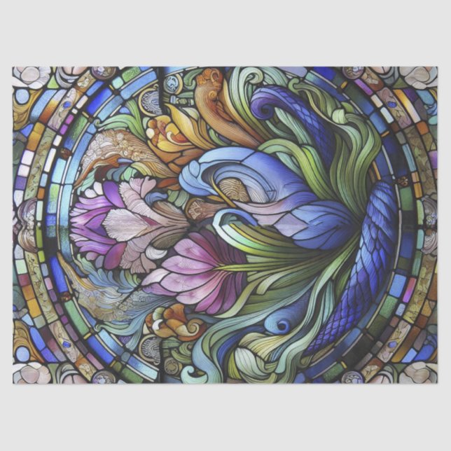 Lila Blume Seidenpapier (Vorderseite)