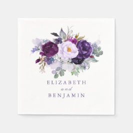 Lila Blume Serviette