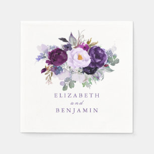 Lila Blume Serviette