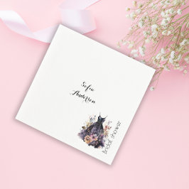 Lila Blume Serviette