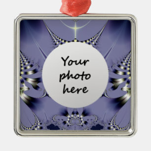 Lila Blume Silbernes Ornament