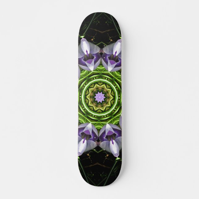 Lila Blume Skateboard (Vorne)